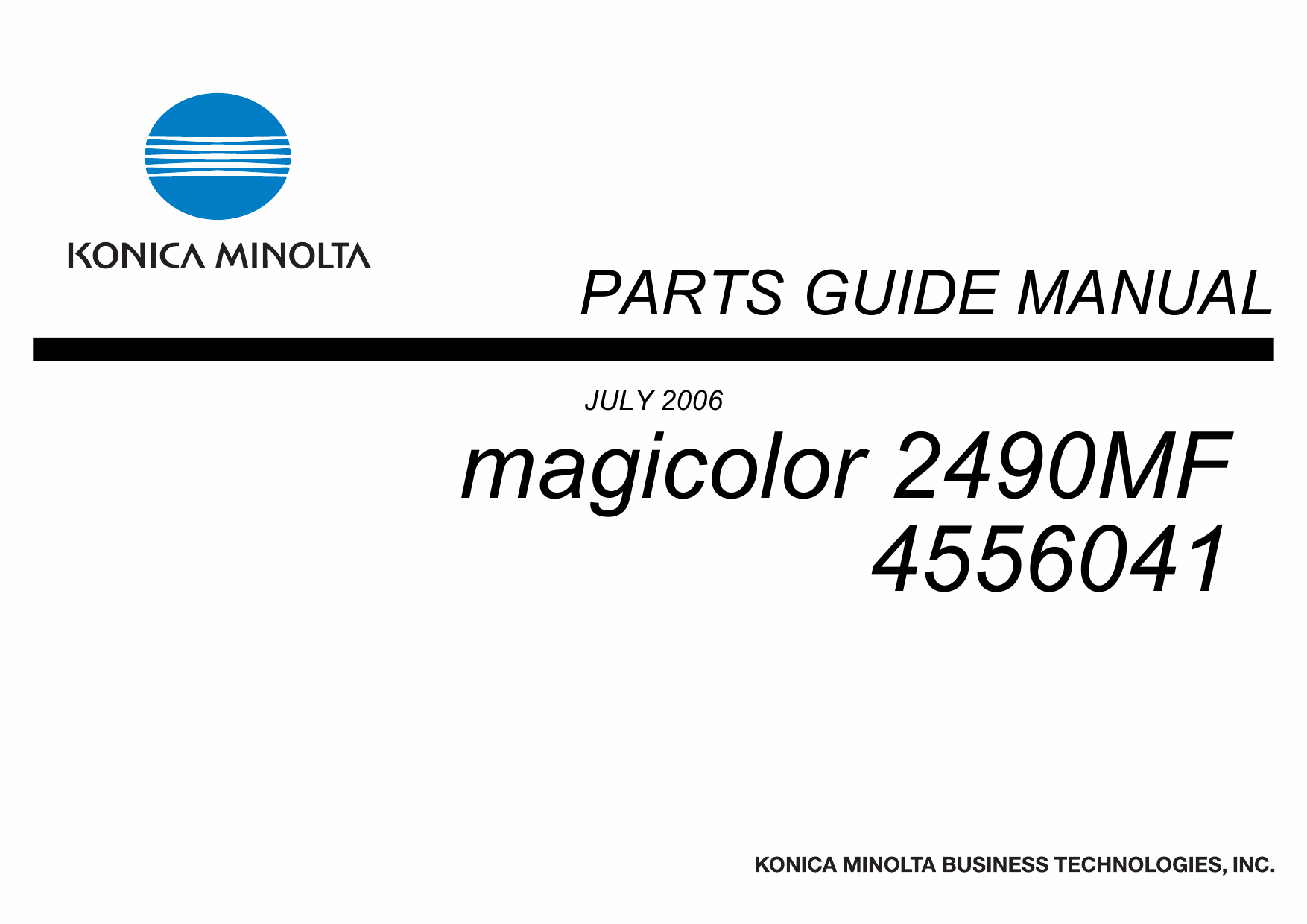 Konica-Minolta magicolor 2490FM Parts Manual-1